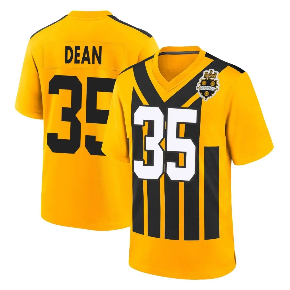 Tuec P.Steelers #35 Jamel Dean Player Gold Limited 1933 Throwback Home Game Stitched Jerseys