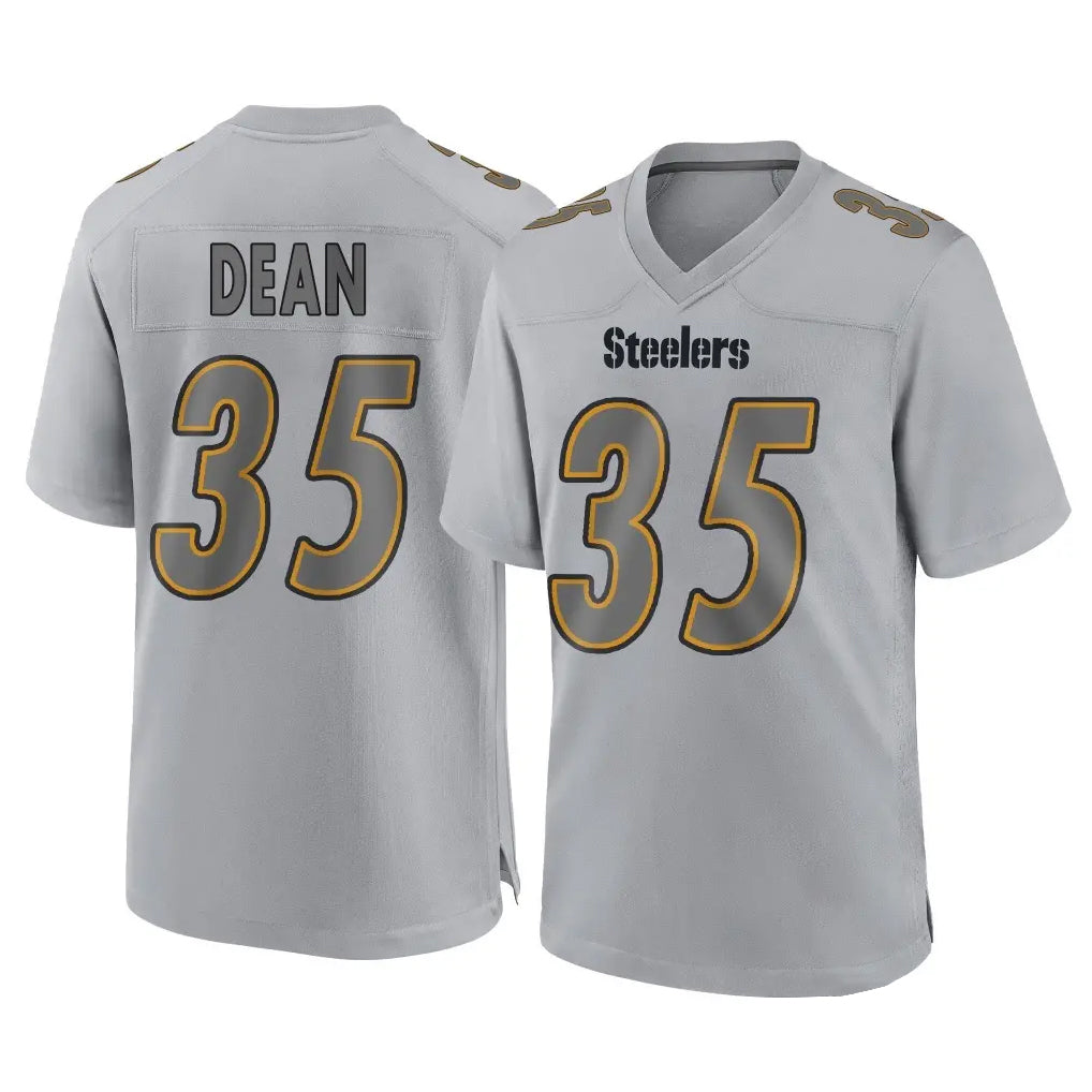 Tuec P.Steelers #35 Jamel Dean Player Gray Atmosphere Fashion Home Game Stitched Jerseys