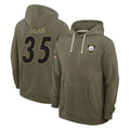 Tuec P.Steelers #35 Jamel Dean Player Olive Salute to Service Pullover Hoodies Limited Stitched Jerseys