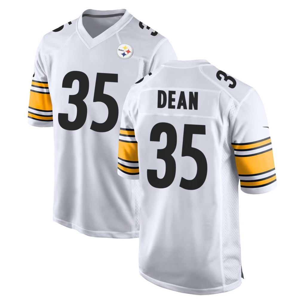 Tuec P.Steelers #35 Jamel Dean Player White Home Game Stitched Jerseys