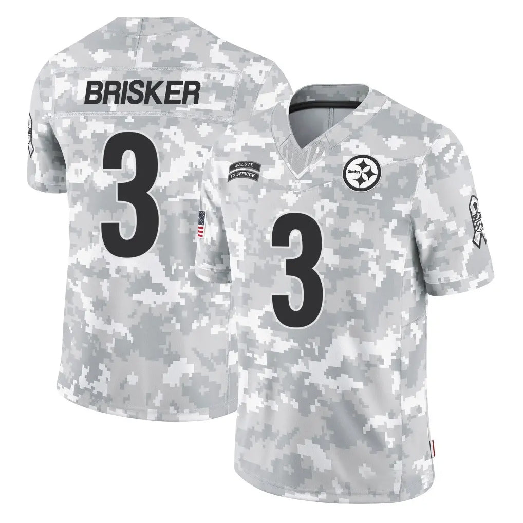 Tuec P.Steelers #3 Jaquan Brisker Player Arctic Camo Limited Salute To Service Home Game Stitched Jerseys