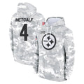Tuec P.Steelers #4 DK Metcalf Player Arctic Camo Limited Salute to Service Pullover Hoodies Game Stitched Jerseys