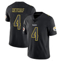 Tuec P.Steelers #4 DK Metcalf Player Black Impact Limited Home Game Stitched Jerseys