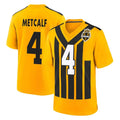 Tuec P.Steelers #4 DK Metcalf Player Gold Limited 1933 Throwback Home Game Stitched Jerseys