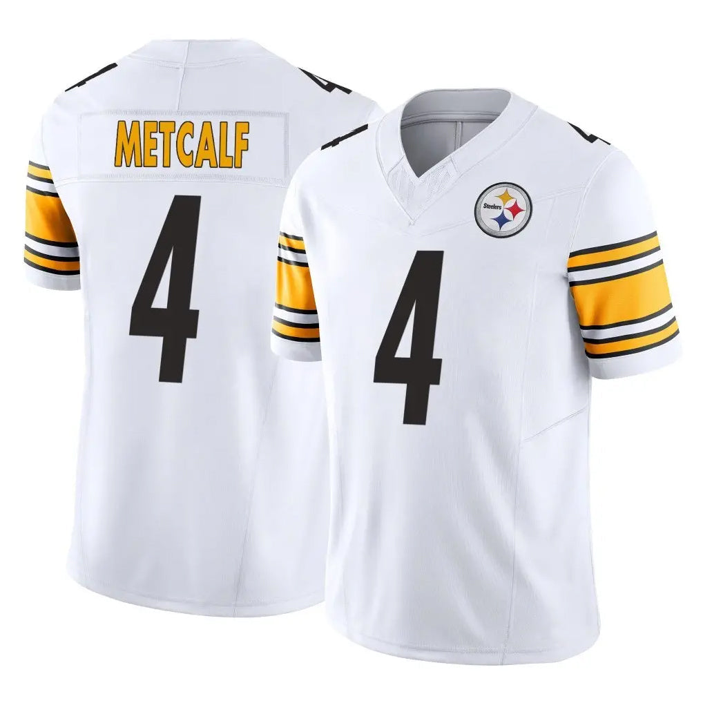 Tuec P.Steelers #4 DK Metcalf Player White Limited Vapor F.U.S.E. Home Game Stitched Jerseys