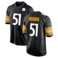 Tuec P.Steelers #51 Nick Herbig Player Black Home Game Stitched Jerseys