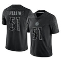 Tuec P.Steelers #51 Nick Herbig Player Black Reflective Limited Home Game Stitched Jerseys
