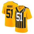 Tuec P.Steelers #51 Nick Herbig Player Gold Limited 1933 Throwback Home Game Stitched Jerseys
