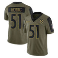 Tuec P.Steelers #51 Nick Herbig Player Olive Salute To Service Limited Game Stitched Jerseys