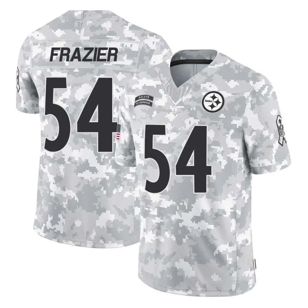 Tuec P.Steelers #54 Zach Frazier Player Arctic Camo Limited Salute To Service Home Game Stitched Jerseys
