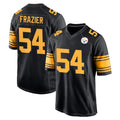 Tuec P.Steelers #54 Zach Frazier Player Black Color Rush Home Game Stitched Jerseys