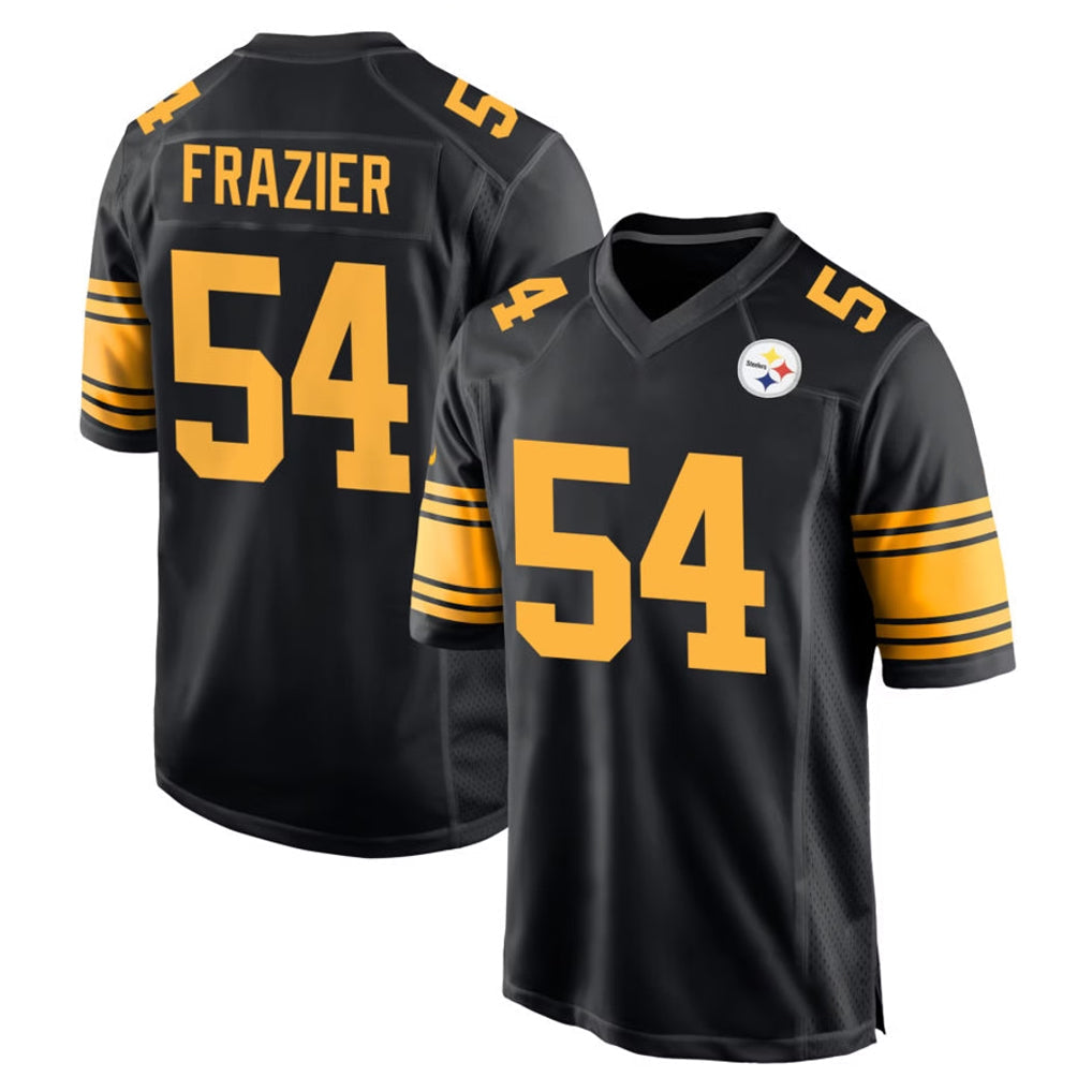 Tuec P.Steelers #54 Zach Frazier Player Black Color Rush Home Game Stitched Jerseys