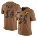 Tuec P.Steelers #54 Zach Frazier Player Brown Limited Salute To Service Home Game Stitched Jerseys