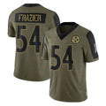 Tuec P.Steelers #54 Zach Frazier Player Olive Salute To Service Limited Game Stitched Jerseys