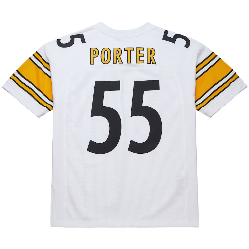 Tuec P.Steelers #55 Joey Porter Mitchell & Ness White 2005 Authentic Throwback Retired Player Jersey Stitched Puhic