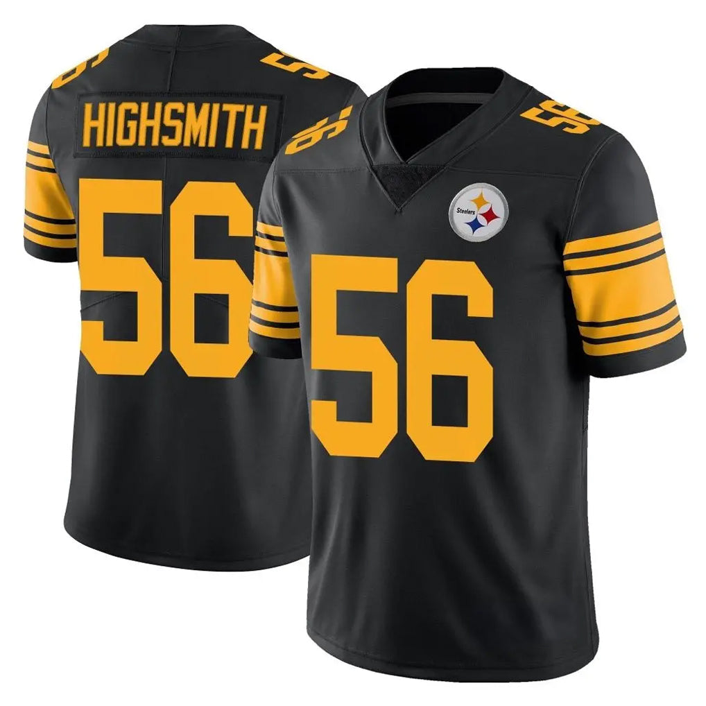 Tuec P.Steelers #56 Alex Highsmith Player Black Limited Color Rush Home Game Stitched Jerseys