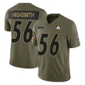 Tuec P.Steelers #56 Alex Highsmith Player Olive 2025 Salute To Service Limited Home Game Stitched Jerseys