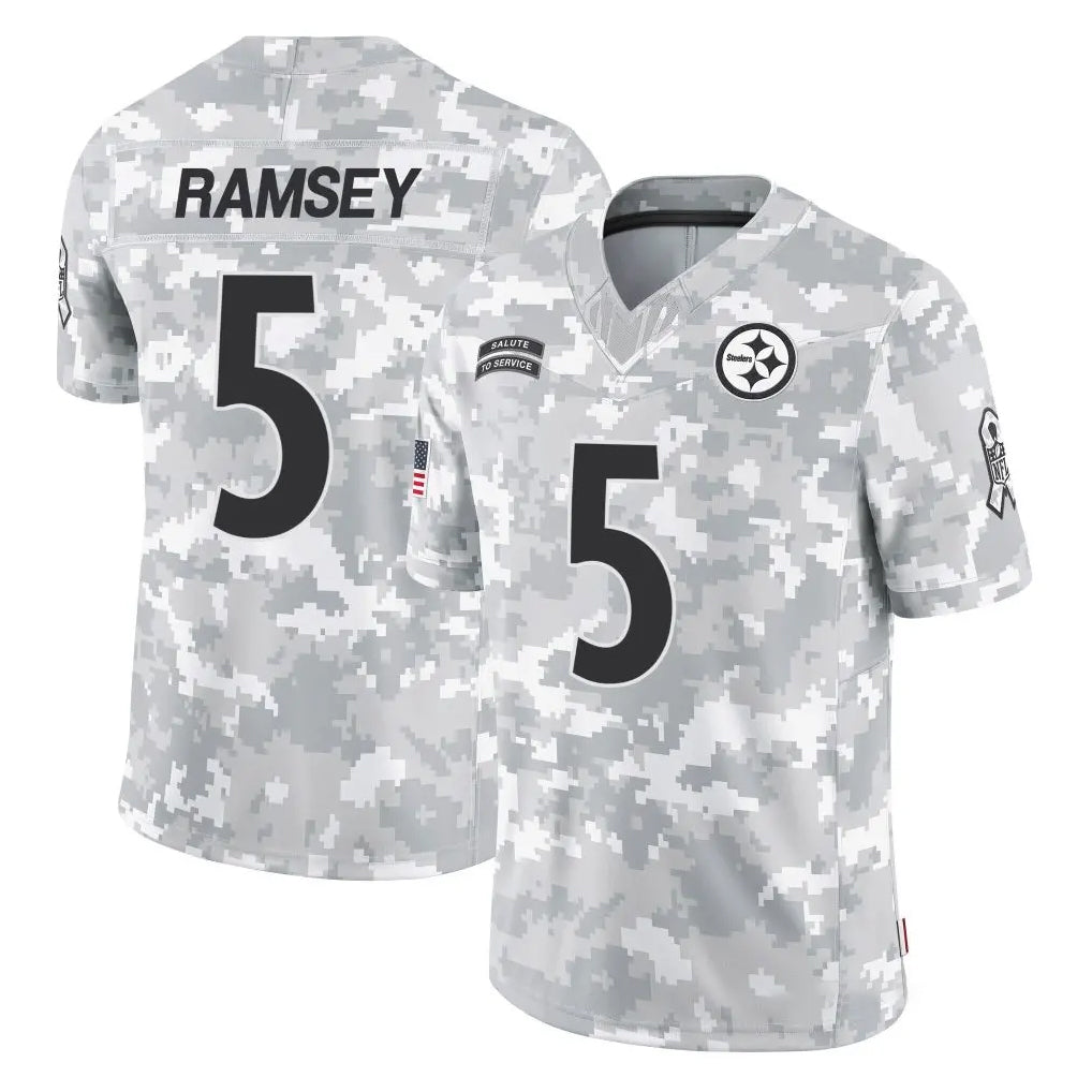 Tuec P.Steelers #5 Jalen Ramsey Player Arctic Camo Limited Salute To Service Home Game Stitched Jerseys