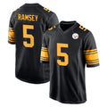 Tuec P.Steelers #5 Jalen Ramsey Player Black Color Rush Home Game Stitched Jerseys