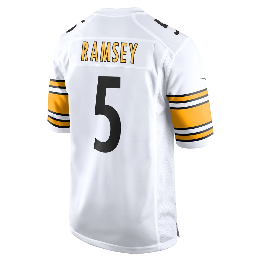 Tuec P.Steelers #5 Jalen Ramsey Player White Home Game Stitched Jerseys
