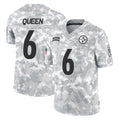 Tuec P.Steelers #6 Patrick Queen Player Arctic Camo Limited Salute To Service Home Game Stitched Jerseys