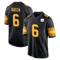 Tuec P.Steelers #6 Patrick Queen Player Black Color Rush Home Game Stitched Jerseys