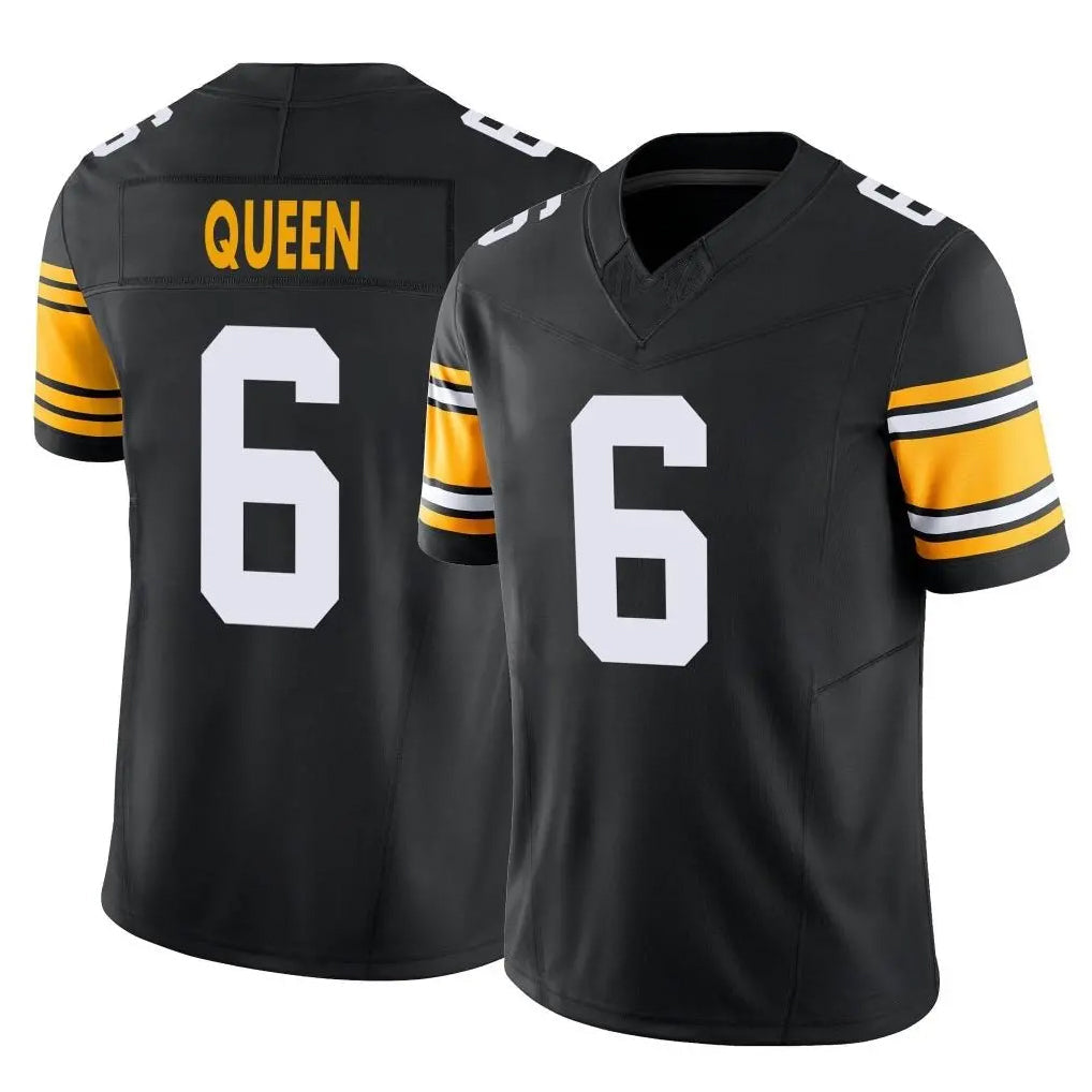 Tuec P.Steelers #6 Patrick Queen Player Black Limited Alternate Vapor F.U.S.E. Home Game Stitched Jerseys