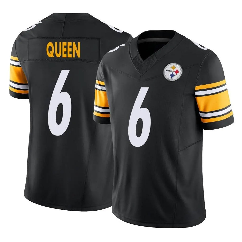 Tuec P.Steelers #6 Patrick Queen Player Black Limited Vapor F.U.S.E. Home Game Stitched Jerseys
