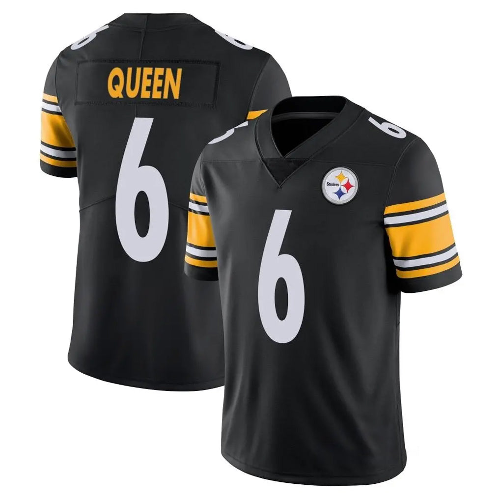 Tuec P.Steelers #6 Patrick Queen Player Black Limited Vapor Untouchable Home Game Stitched Jerseys