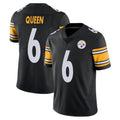 Tuec P.Steelers #6 Patrick Queen Player Black Limited Vapor Untouchable Home Game Stitched Jerseys