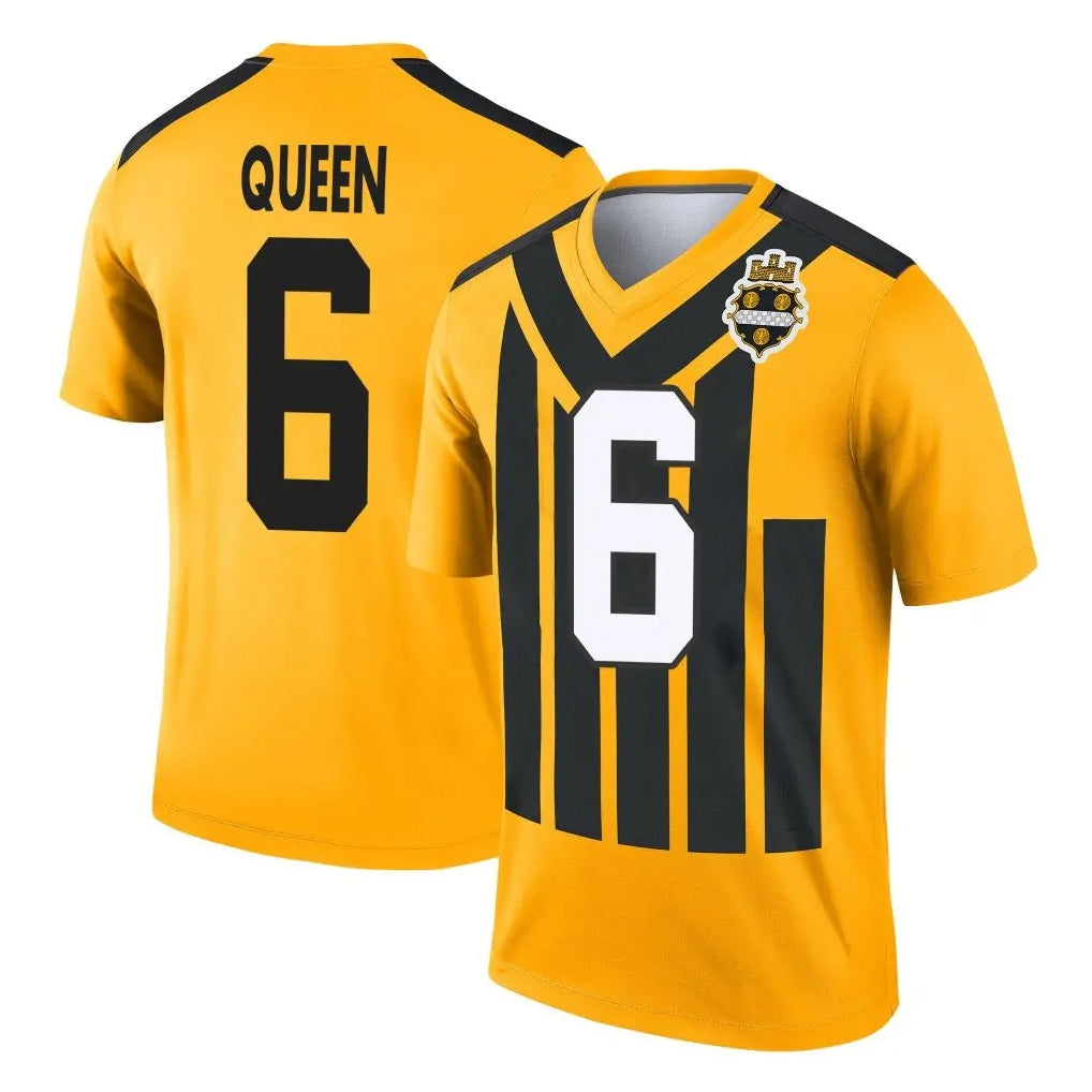 Tuec P.Steelers #6 Patrick Queen Player Gold Legend Limited 1933 Throwback Performance Home Game Stitched Jerseys