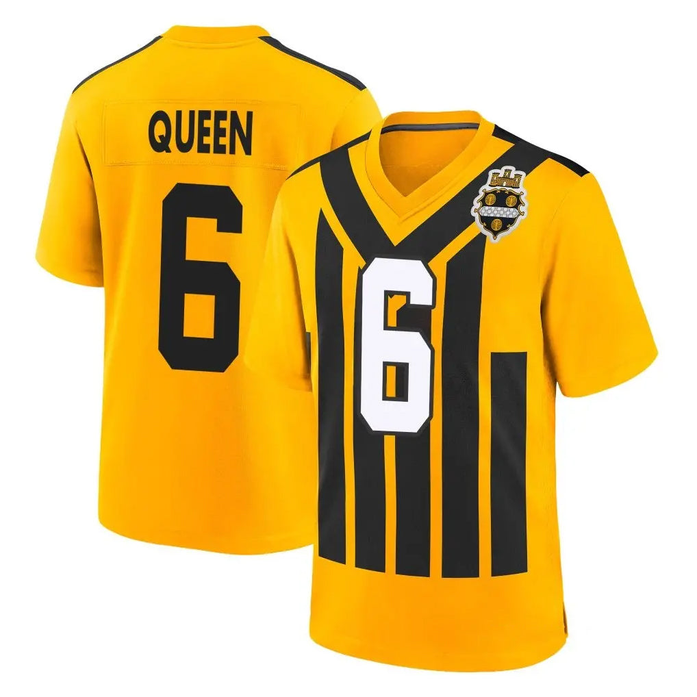 Tuec P.Steelers #6 Patrick Queen Player Gold Limited 1933 Throwback Home Game Stitched Jerseys