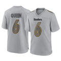 Tuec P.Steelers #6 Patrick Queen Player Gray Atmosphere Fashion Home Game Stitched Jerseys