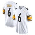 Tuec P.Steelers #6 Patrick Queen Player White Home Game Stitched Jerseys