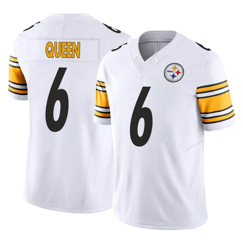 Tuec P.Steelers #6 Patrick Queen Player White Limited Vapor F.U.S.E. Home Game Stitched Jerseys