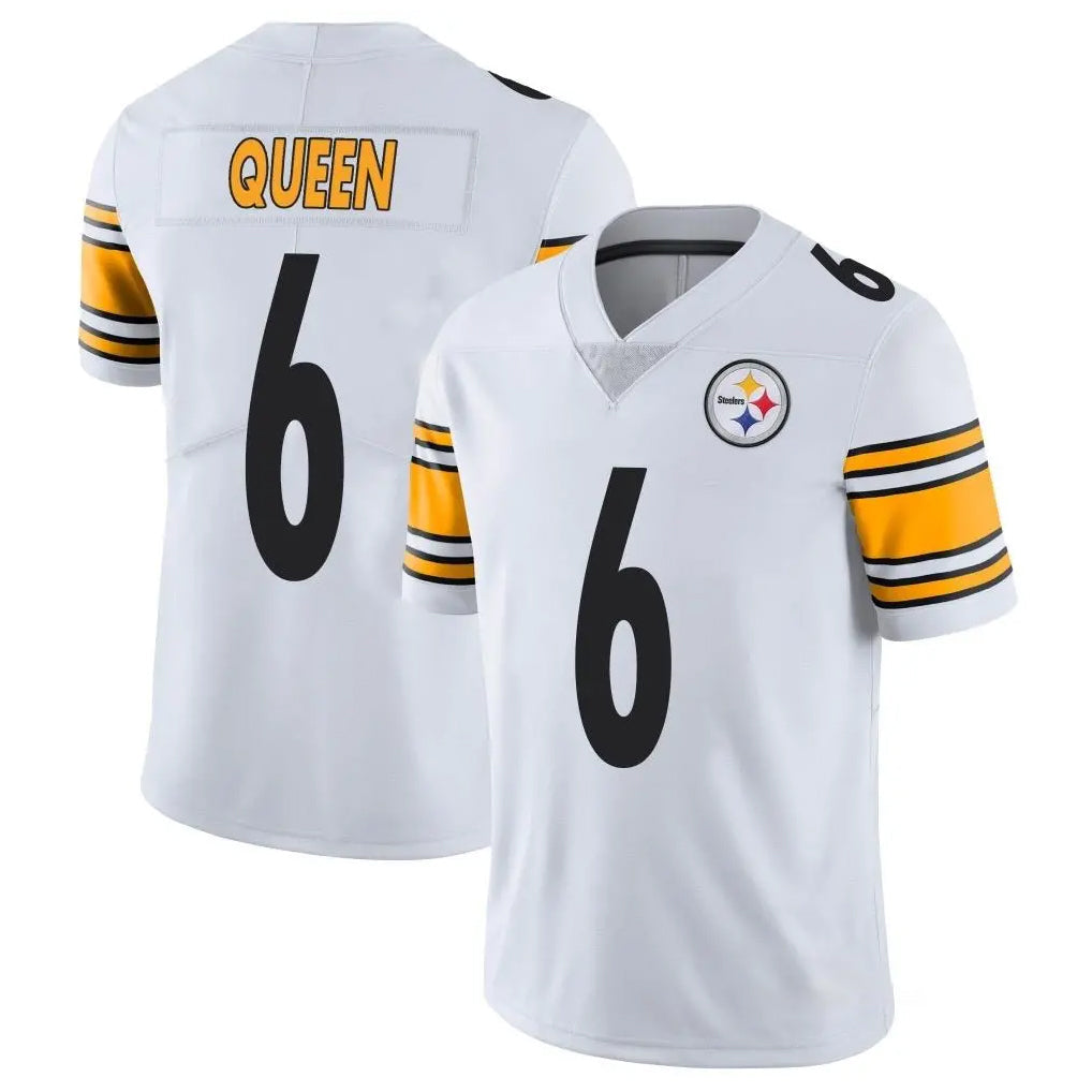 Tuec P.Steelers #6 Patrick Queen Player White Limited Vapor Untouchable Home Game Stitched Jerseys