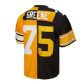 Tuec P.Steelers #75 Joe Greene Mitchell & Ness BlackGold 1976 Split Legacy Stitched Puhic Replica Jersey