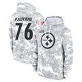 Tuec P.Steelers #76 Troy Fautanu Player Arctic Camo Limited Salute to Service Pullover Hoodies Game Stitched Jerseys