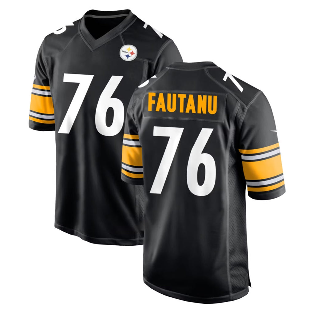 Tuec P.Steelers #76 Troy Fautanu Player Black Home Game Stitched Jerseys