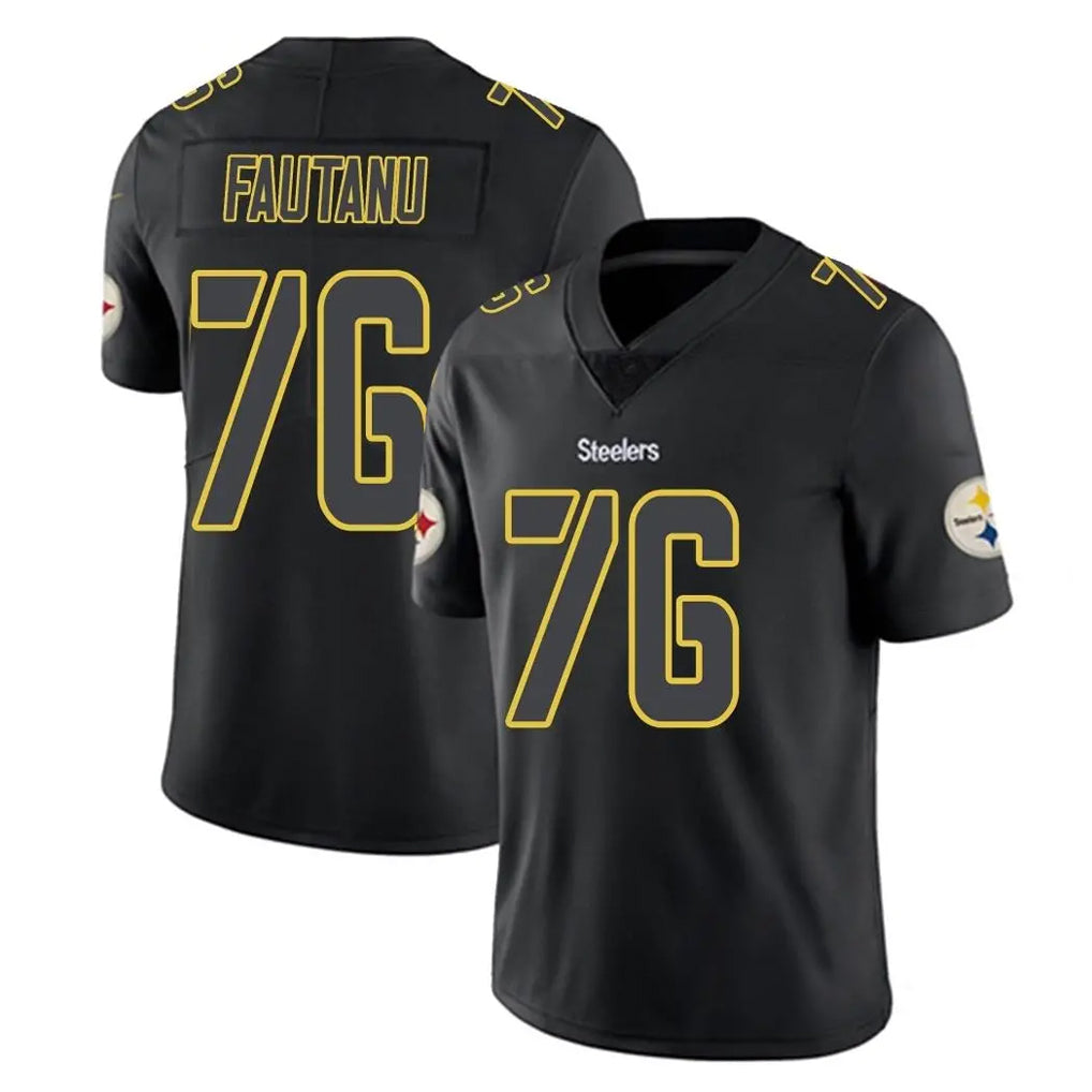 Tuec P.Steelers #76 Troy Fautanu Player Black Impact Limited Home Game Stitched Jerseys