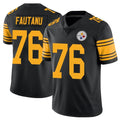 Tuec P.Steelers #76 Troy Fautanu Player Black Limited Color Rush Home Game Stitched Jerseys