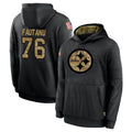 Tuec P.Steelers #76 Troy Fautanu Player Black Salute to Service Hoodies Limited Game Stitched Jerseys