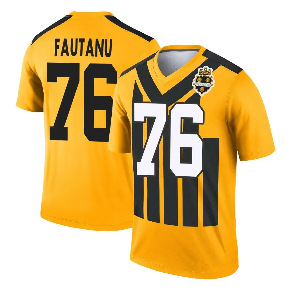 Tuec P.Steelers #76 Troy Fautanu Player Gold Legend Limited 1933 Throwback Performance Home Game Stitched Jerseys
