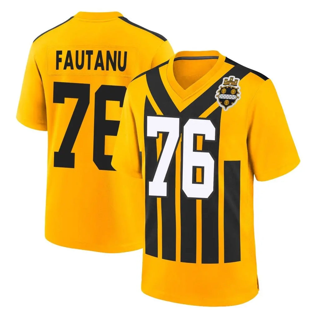 Tuec P.Steelers #76 Troy Fautanu Player Gold Limited 1933 Throwback Home Game Stitched Jerseys