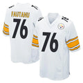 Tuec P.Steelers #76 Troy Fautanu Player White Home Game Stitched Jerseys