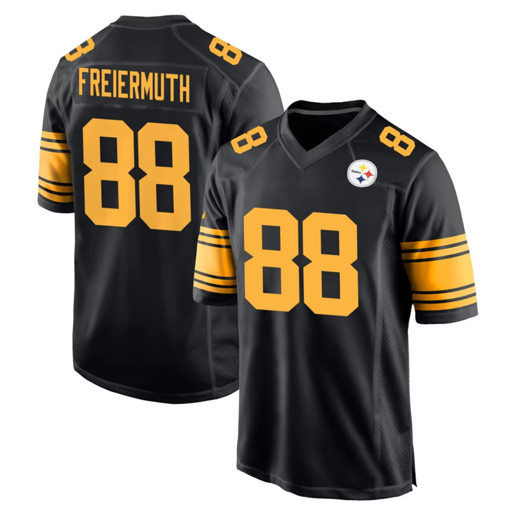 Tuec P.Steelers #88 Pat Freiermuth Player Black Color Rush Home Game Stitched Jerseys