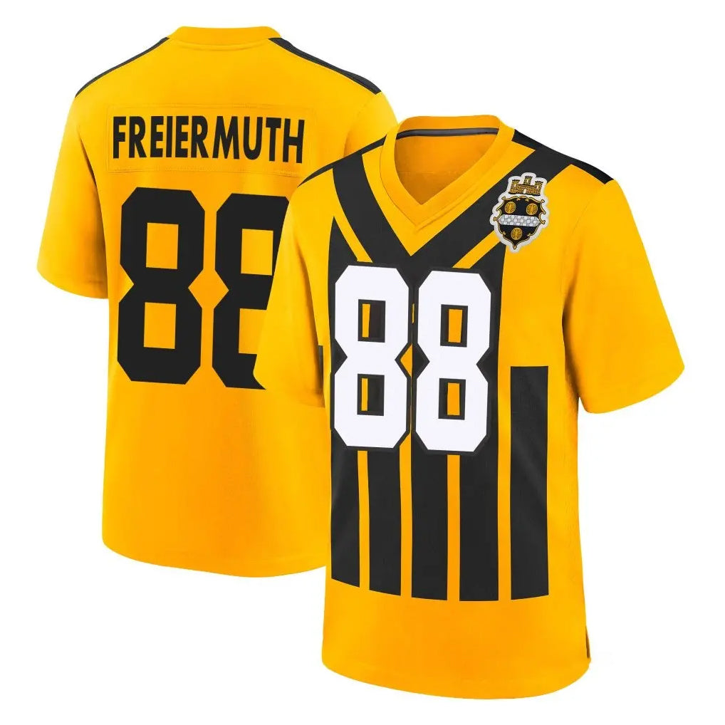 Tuec P.Steelers #88 Pat Freiermuth Player Gold Limited 1933 Throwback Home Game Stitched Jerseys