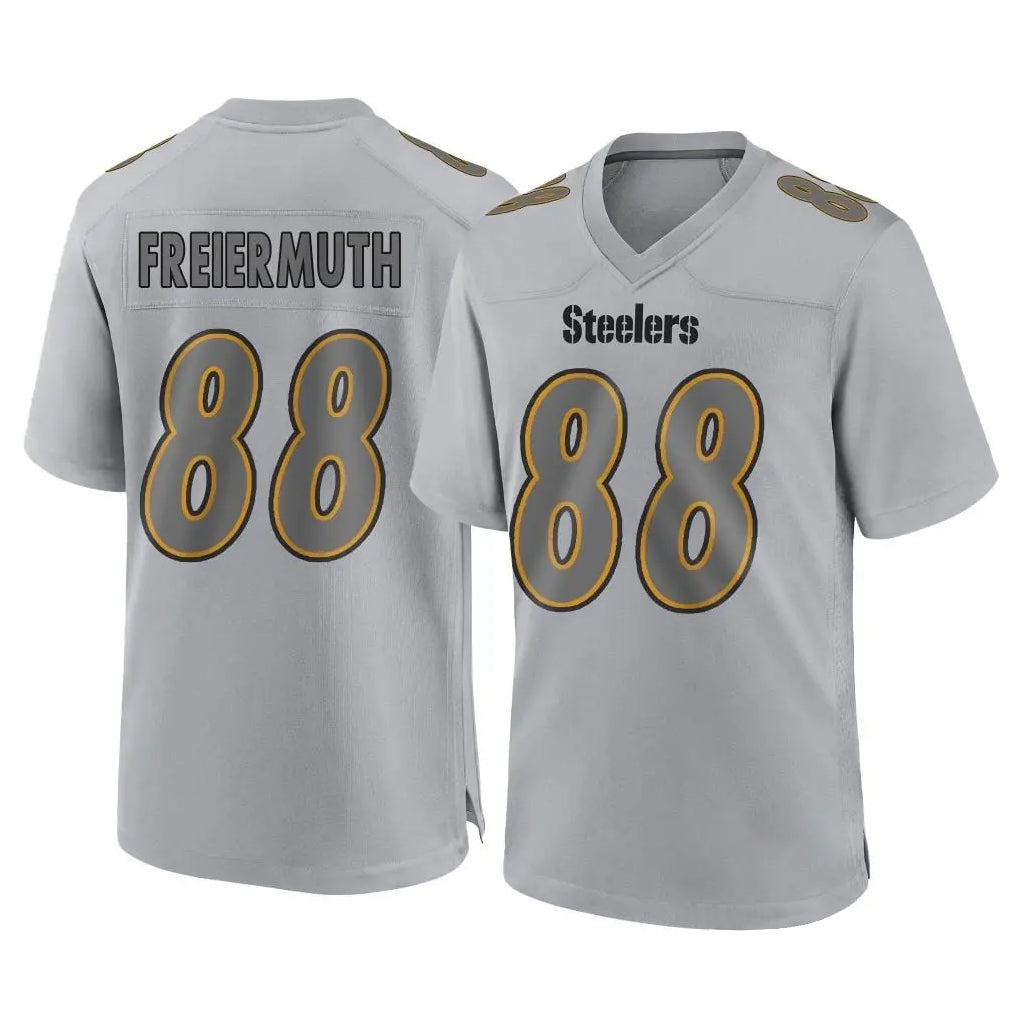 Tuec P.Steelers #88 Pat Freiermuth Player Gray Atmosphere Fashion Home Game Stitched Jerseys
