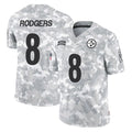 Tuec P.Steelers #8 Aaron Rodgers Player Arctic Camo Limited Salute To Service Home Game Stitched Jerseys