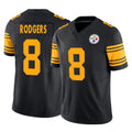 Tuec P.Steelers #8 Aaron Rodgers Player Black Limited 2nd Alternate Vapor F.U.S.E. Home Game Stitched Jerseys